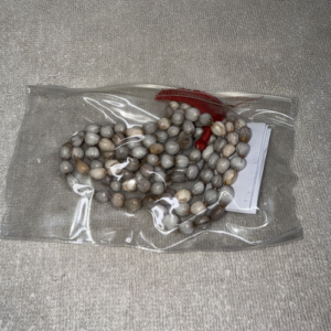 Natural Seed Prayer Mala with Red Tassel